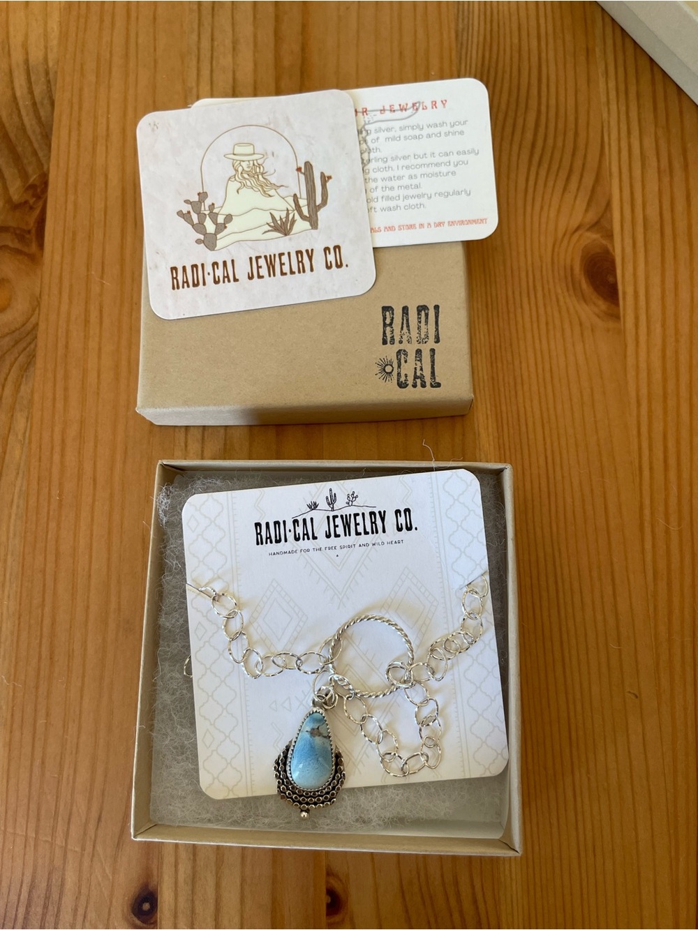 RADI~CAL Jewelry Co - Golden Hills Outlaw Lariat Sterling Turquoise